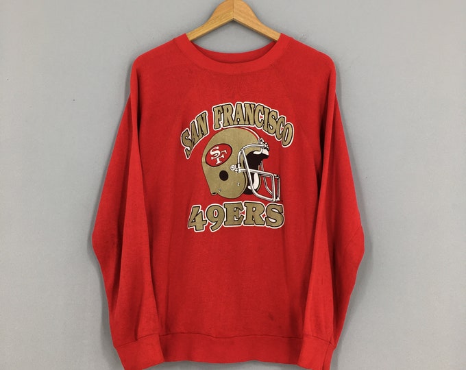Vintage 49ERS Pullover NFL Sweatshirt Large Forty Niners Nfl - Etsy