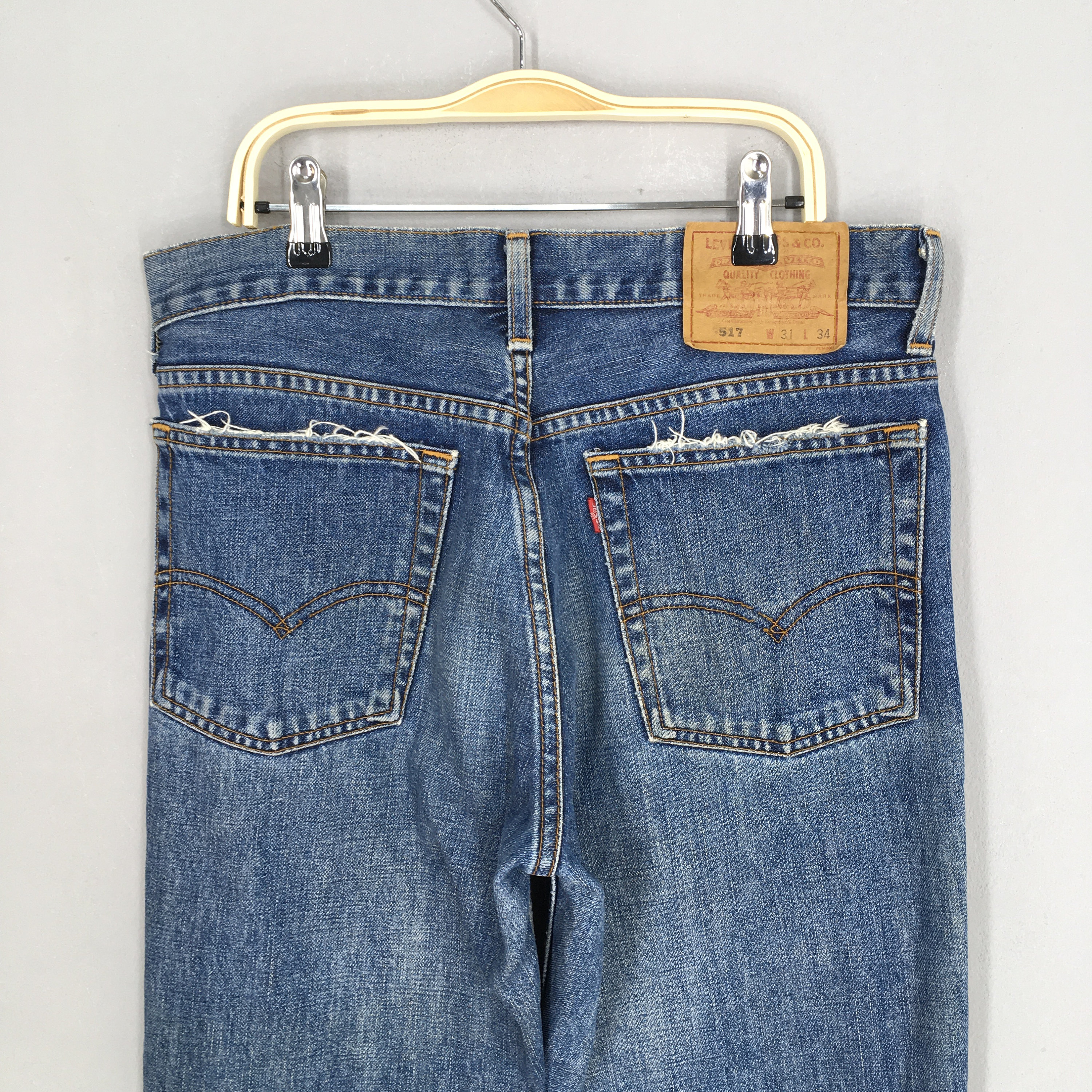 90s vintage Levi's 517 denim pants usa製 Vintage 90s USA Levis 517 Boot cut Jeans Women's ACT 27.5x29 Blue