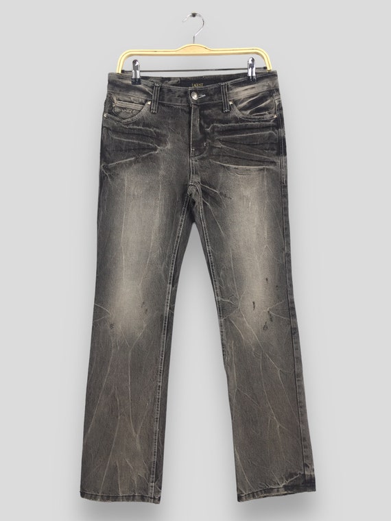 Size 30x31 Vintage Y2K Lagust Japan Denim Black Acid Washed
