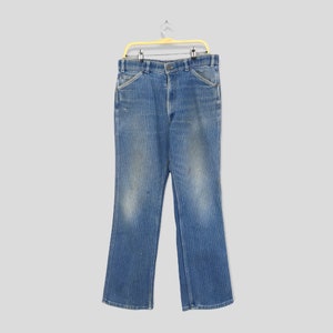Size 34x30 Vintage Levi&#39;s Action Casuals Blue Pinstripe Jeans Stone Washed Jeans Levis Striped Denim Faded Blue Jeans 1980s Levis Jeans W34