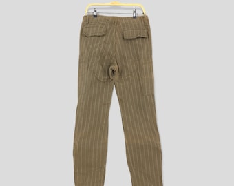 ★codegraphy★ Washed embroidery artwork cargo pants khaki C Size 32x31 Chevignon Cargo Pants Techwear Stripes Brown