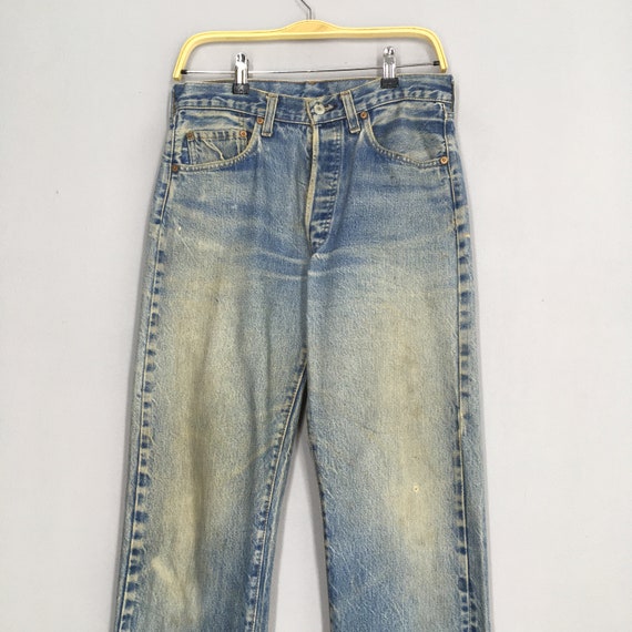 Rozmiar 30x32 Vintage 80s Levi's 501 Blue Faded Selvedge