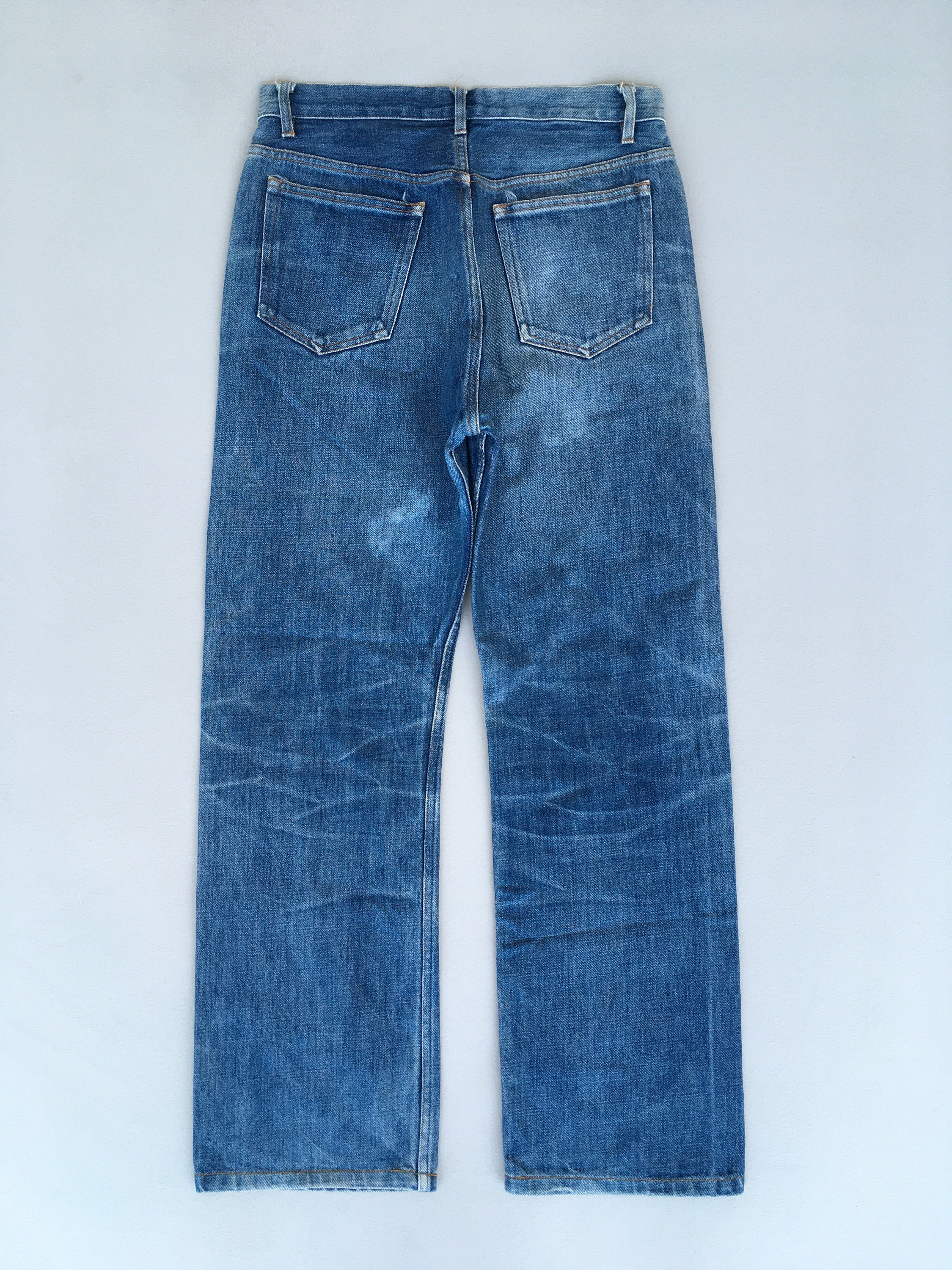 00s A.P.C fade gradation sweat FRANCE製 Size 28x27.5 Vintage APC France Indigo Blue Selvedge Jeans