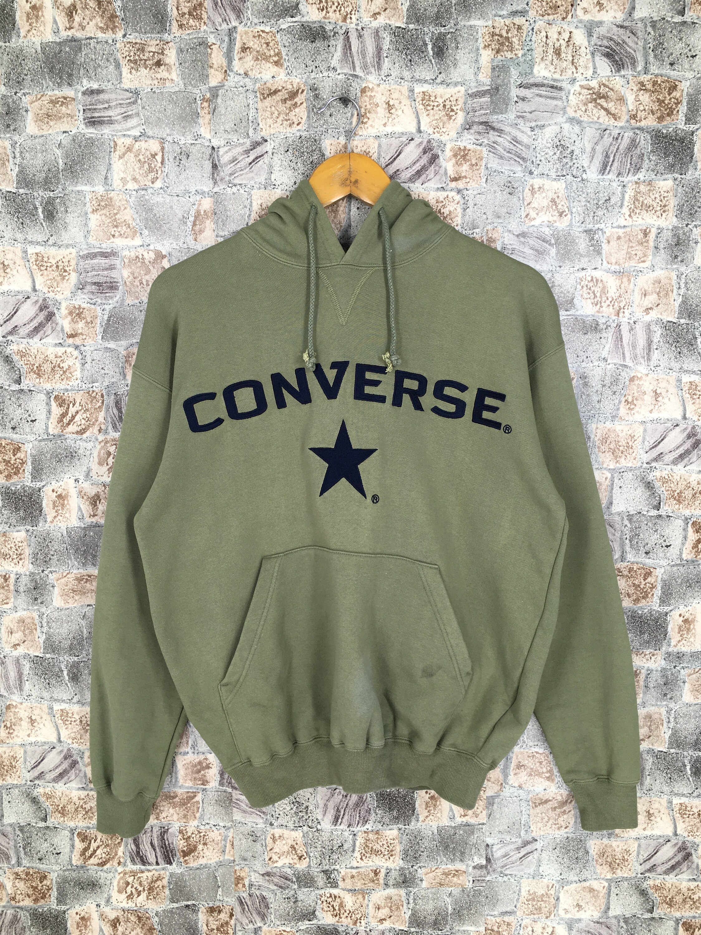 converse green hoodie