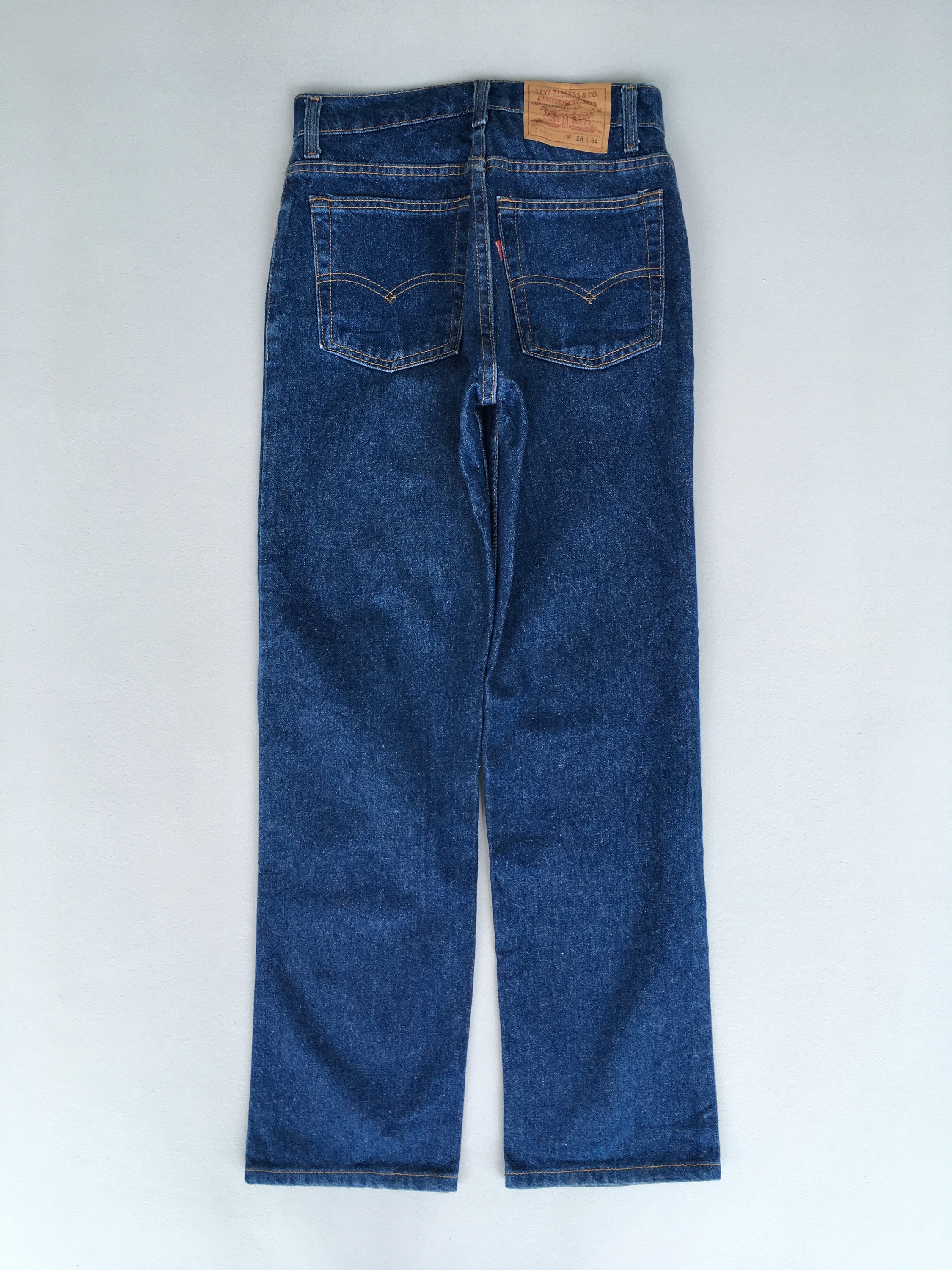 Size 26x29 Vintage 80s Levi's 510 Dark Blue Jeans Levis High Waist