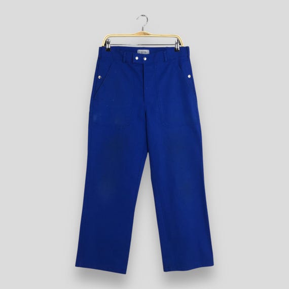 Size 32x28 Vintage 1980s Pentex French Workwear Pants Utility Blue
