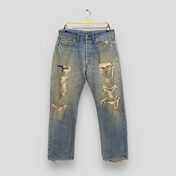 【in a row】Light String Loose Denim 6397 Loose Skinny Jeans Women Size 30 Dirty Faded Stripe | eBay