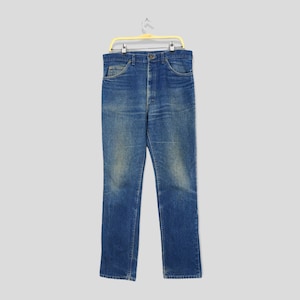 Jeans vintage Lee Usa blu scuro, taglia 36x33, anni '90, jeans Lee Hr Rusty Denim, taglio dritto, jeans Lee a vita alta, jeans Lee Acid Stonewash Faded Denim, taglia 36