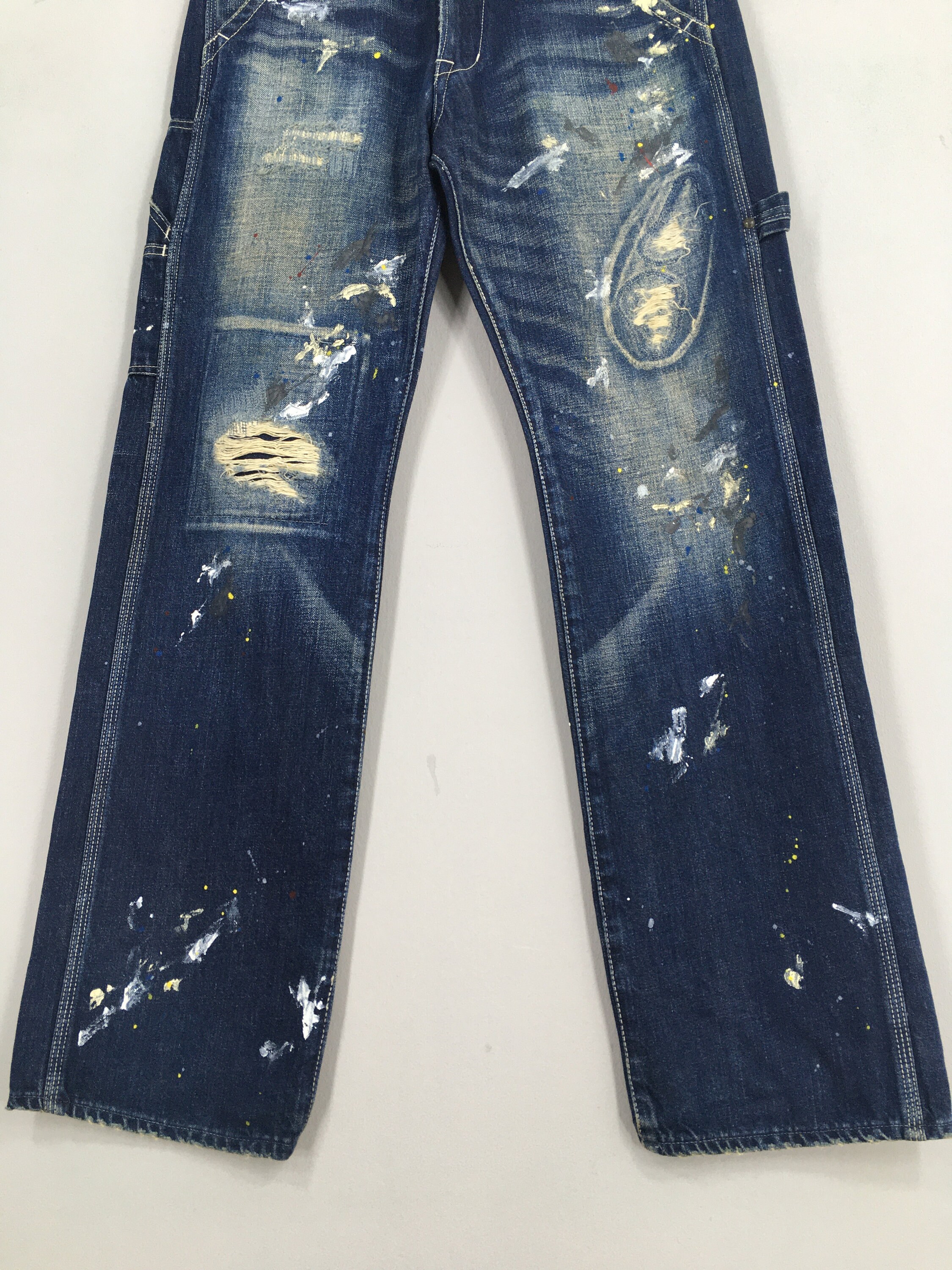 Size 30x29.5 Quenchloud Japan Splatter Painter Jeans