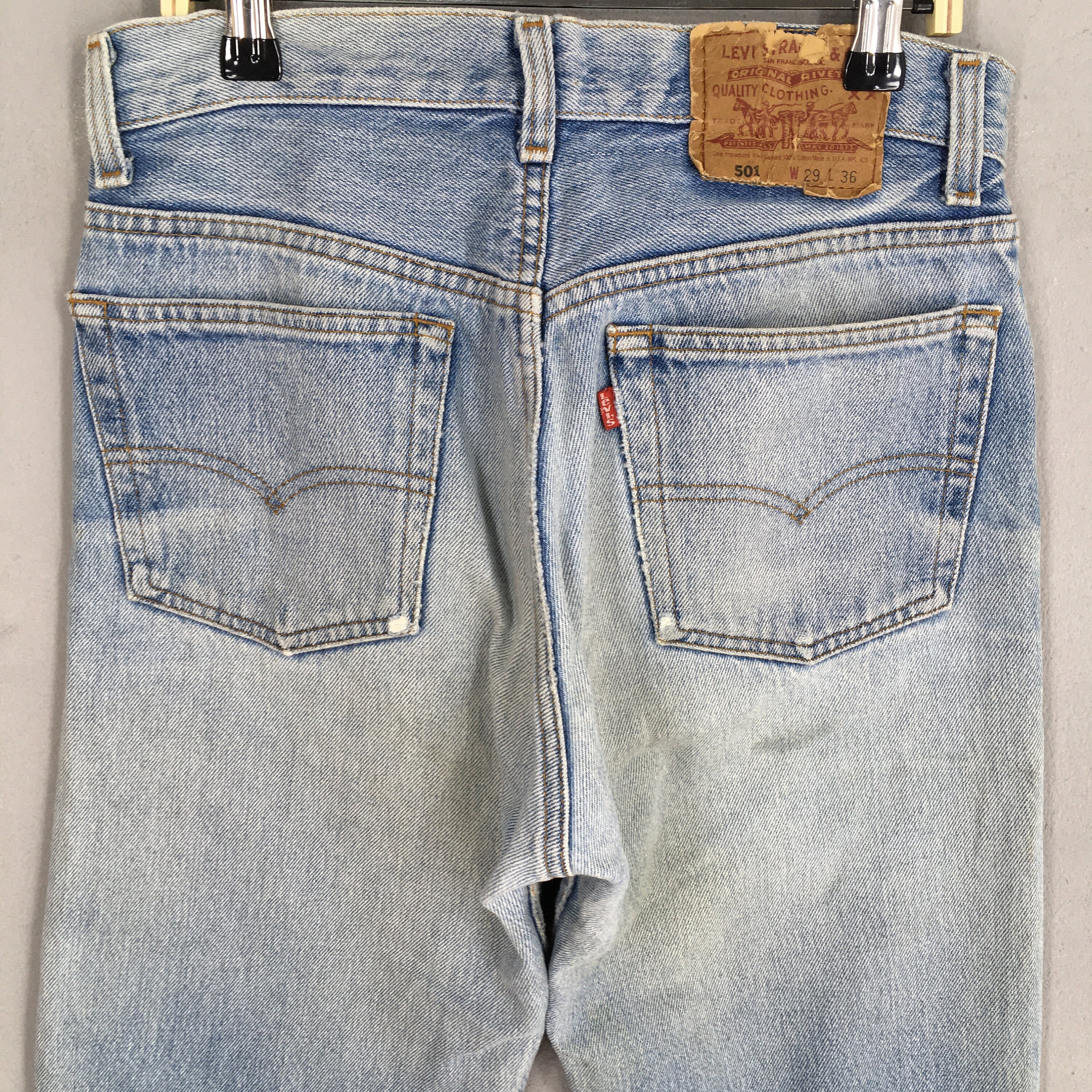 Size 27x30.5 Vintage 1980s Levi's 501 Faded Blue Jeans Stonewash
