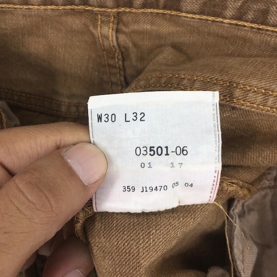 Size 28x30.5 Vintage 90s Levi's 501 Straight Leg Brown Jeans