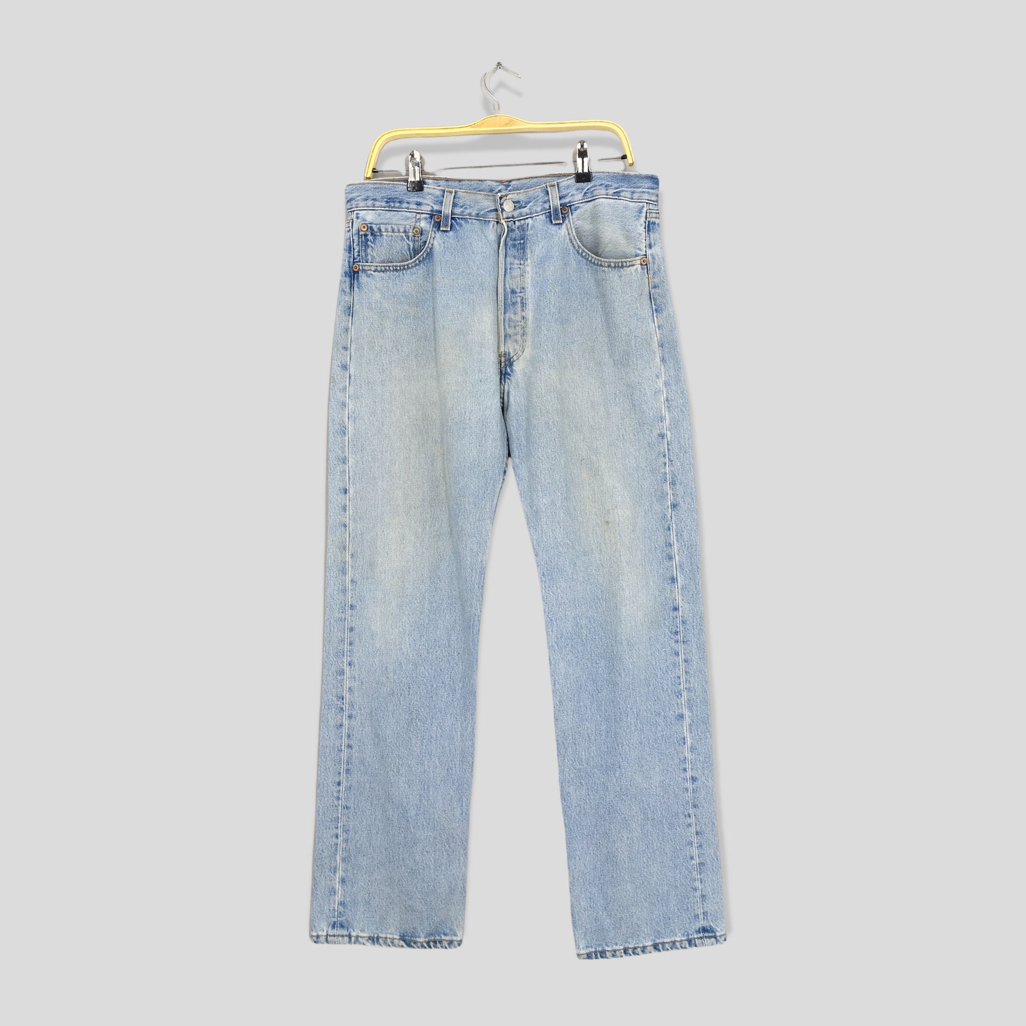 Size 34x30 Vintage Levi's 501 Light Wash Blue Jeans Acid Size 34x30 Vintage Levi's 501 Light Wash Blue Jeans Acid