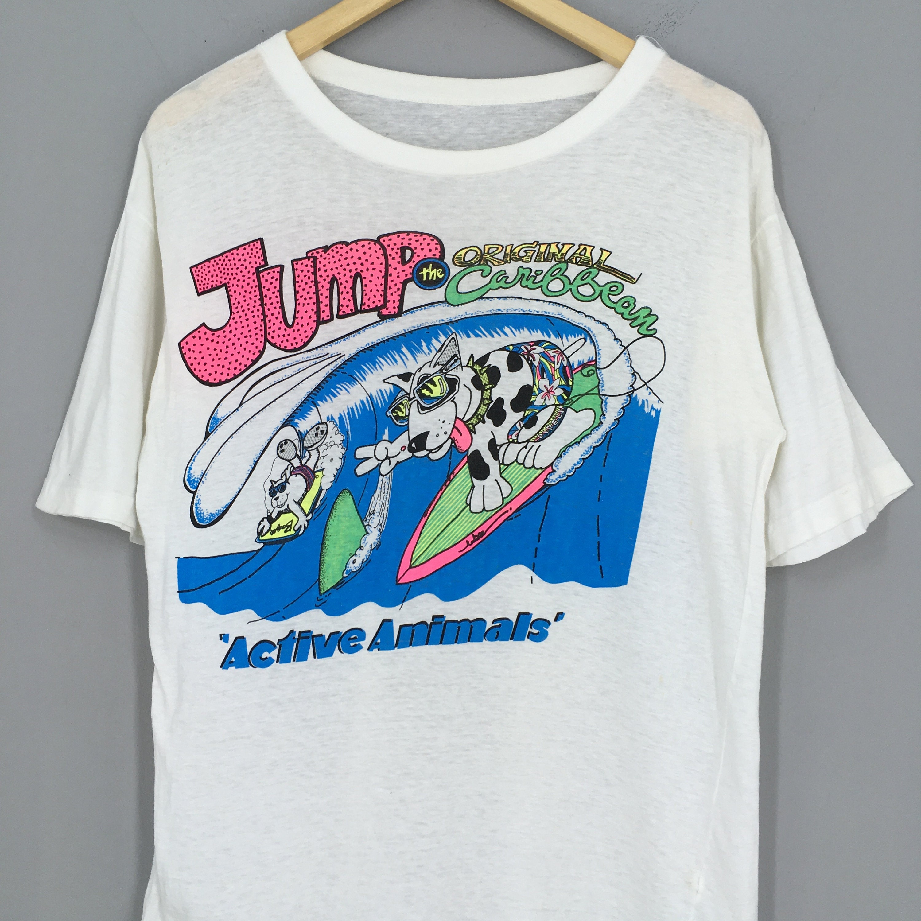 Vintage Jump the Original Caribbean Surfboarding Dog White - Etsy