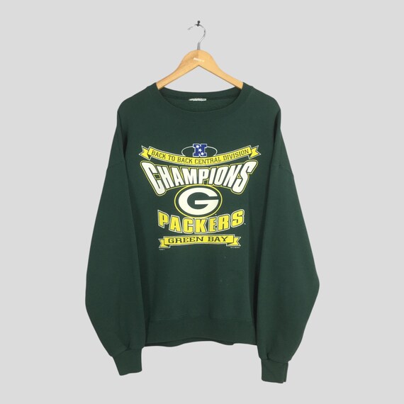 スウェット パッカーズ NFL アメフト トレーナー 袖ライン 刺繍 緑 古着 NFL グリーンベイ・パッカーズ スウェットシャツ Lサイズ ダーク