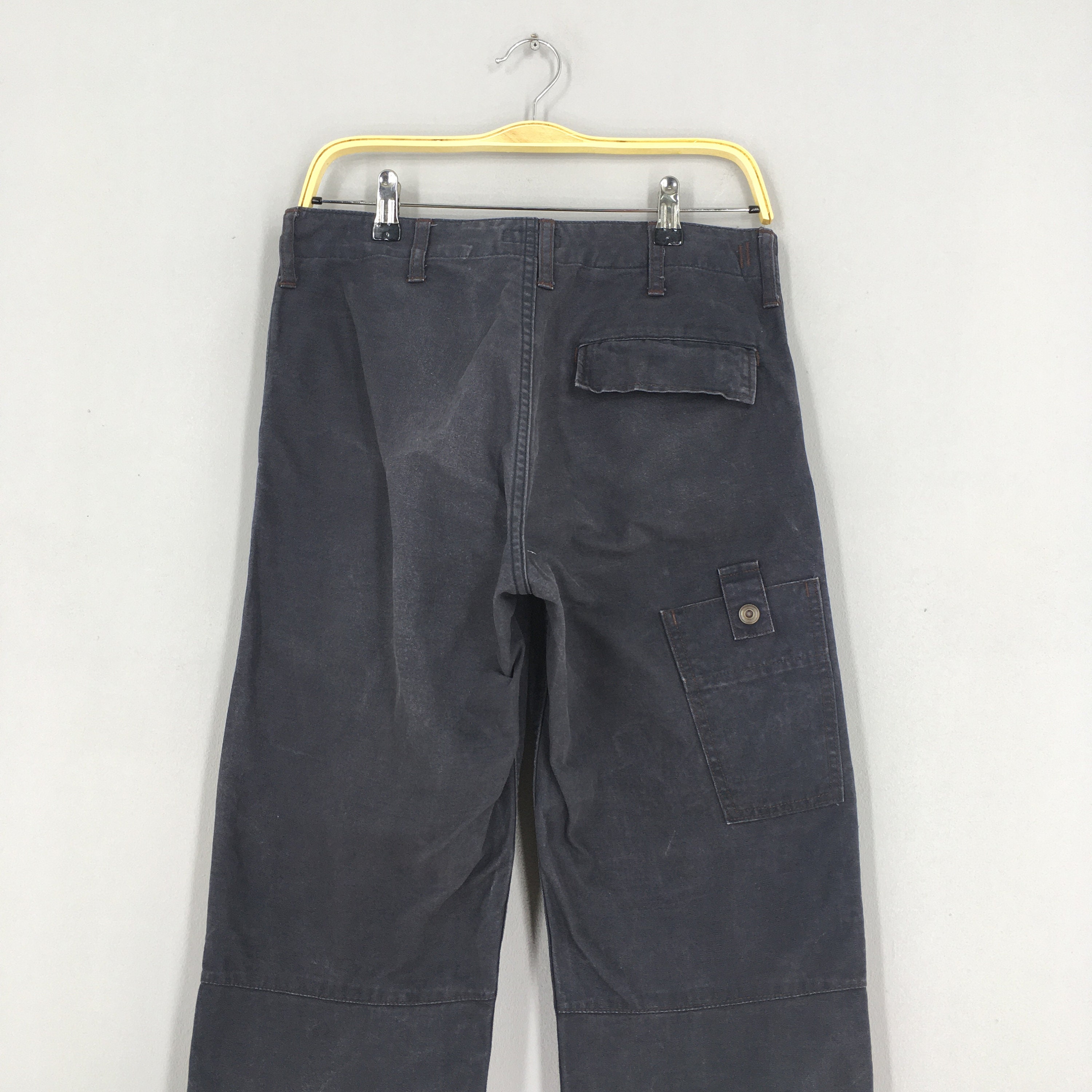 Size 30x32 Vintage John Bull Japan Denim Cargo Pants Black