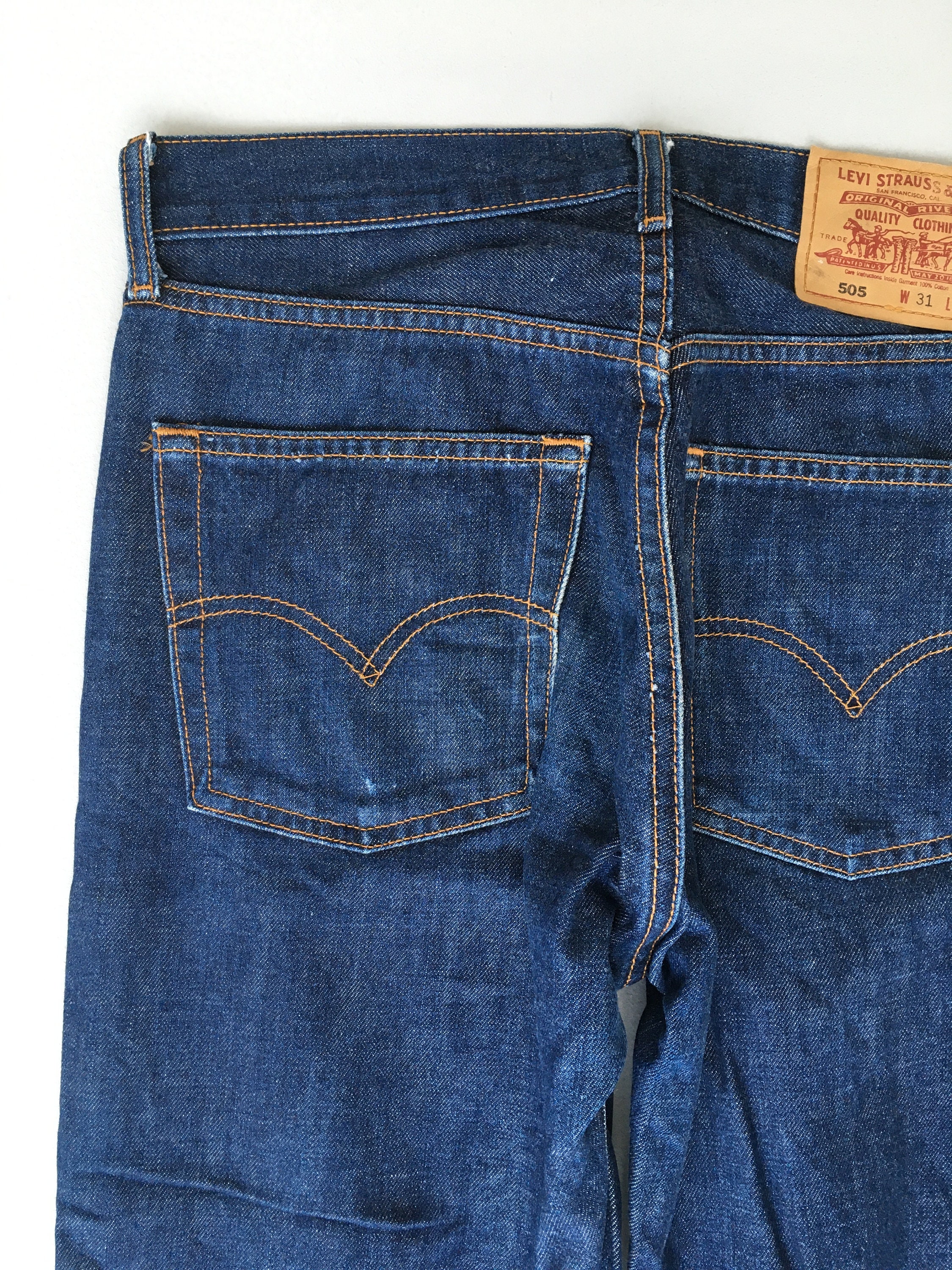 Size 30x28 Vintage Levi's 505 Regular Fit Jeans Levi's Dark Blue