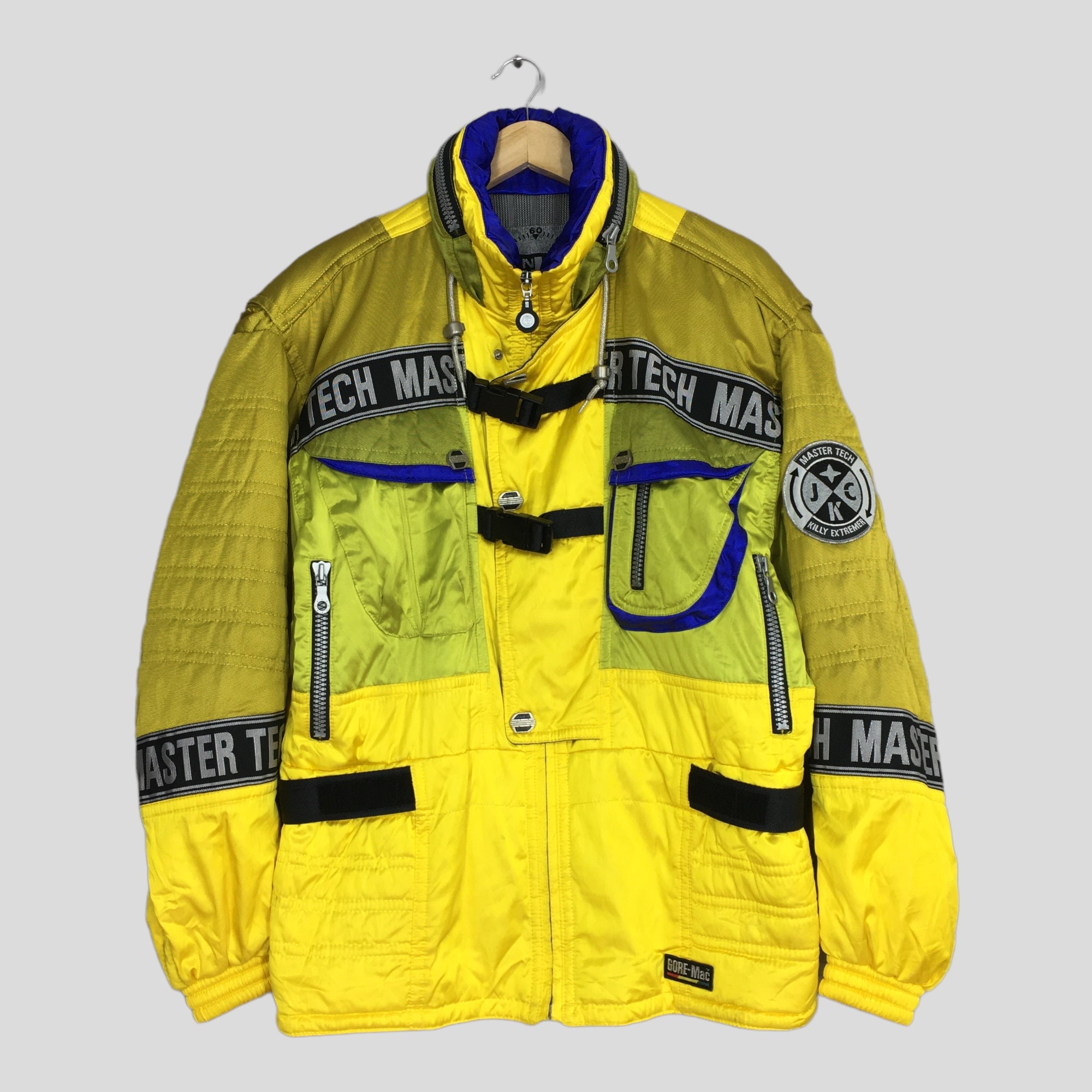 vintage Jean Claude Killy Ski Parka Veste Large Killy Fran ais Winter Snowboarding Jacket Killy Ski Wear Hoodie Yellow Skiing Coat Jacket L