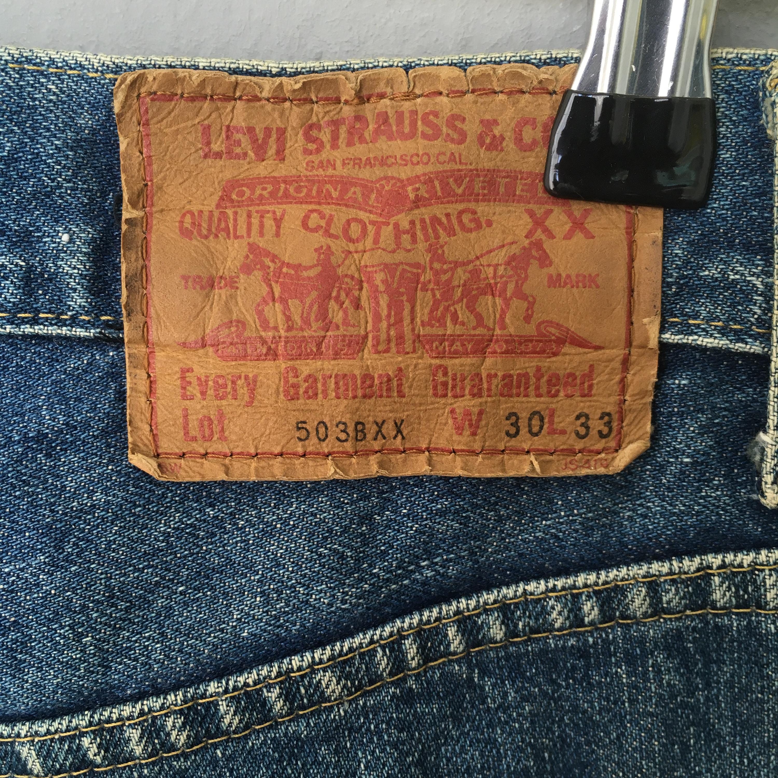 Size 29x32.5 Vintage 90s Levis 503BXX LVC Japan Big E Redline