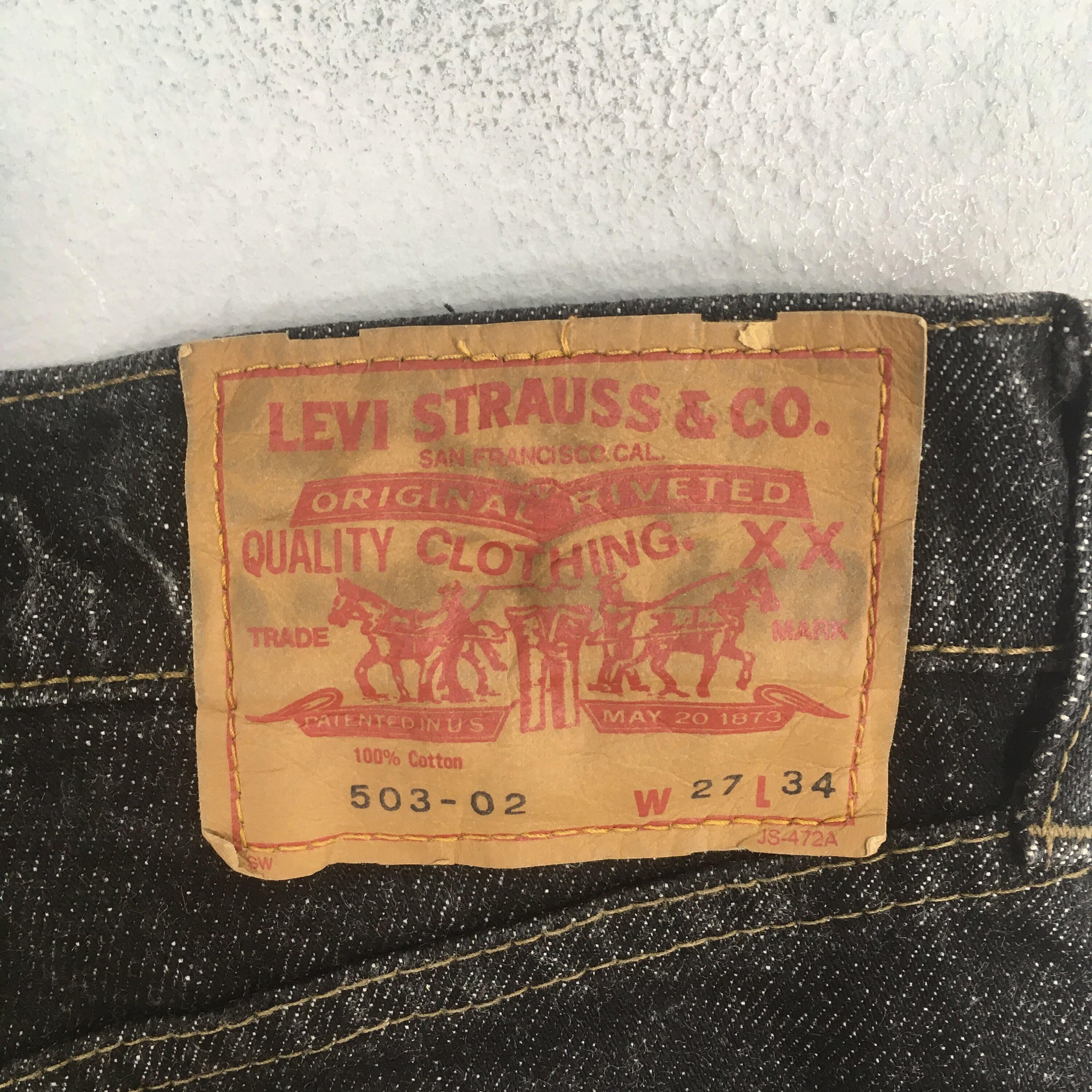 Size 26x32 Vintage Levi's 503 Black Women's Jeans High Waisted