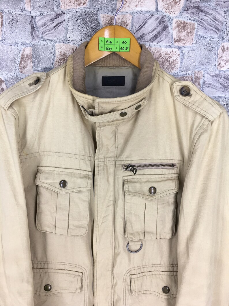 Vintage Tactical Utility Cargo Jacket Medium Casual Cargo Etsy