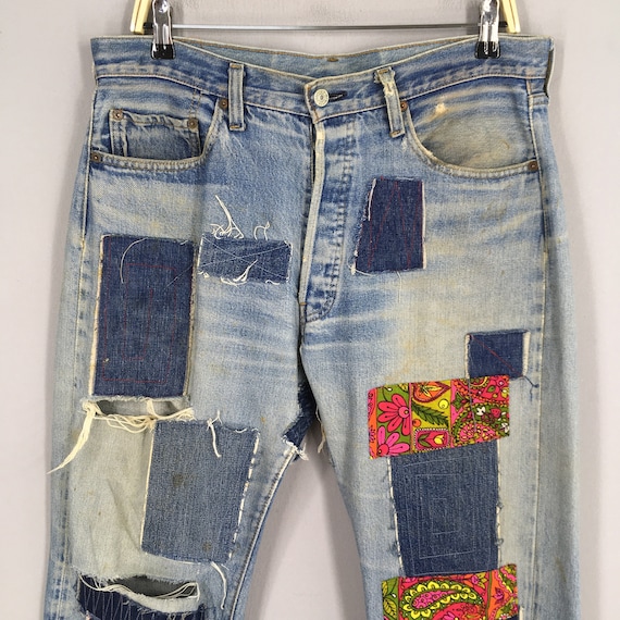 Size 33x31.5 Vintage 70s Levi's 501 Selvedge Stonewash Jeans