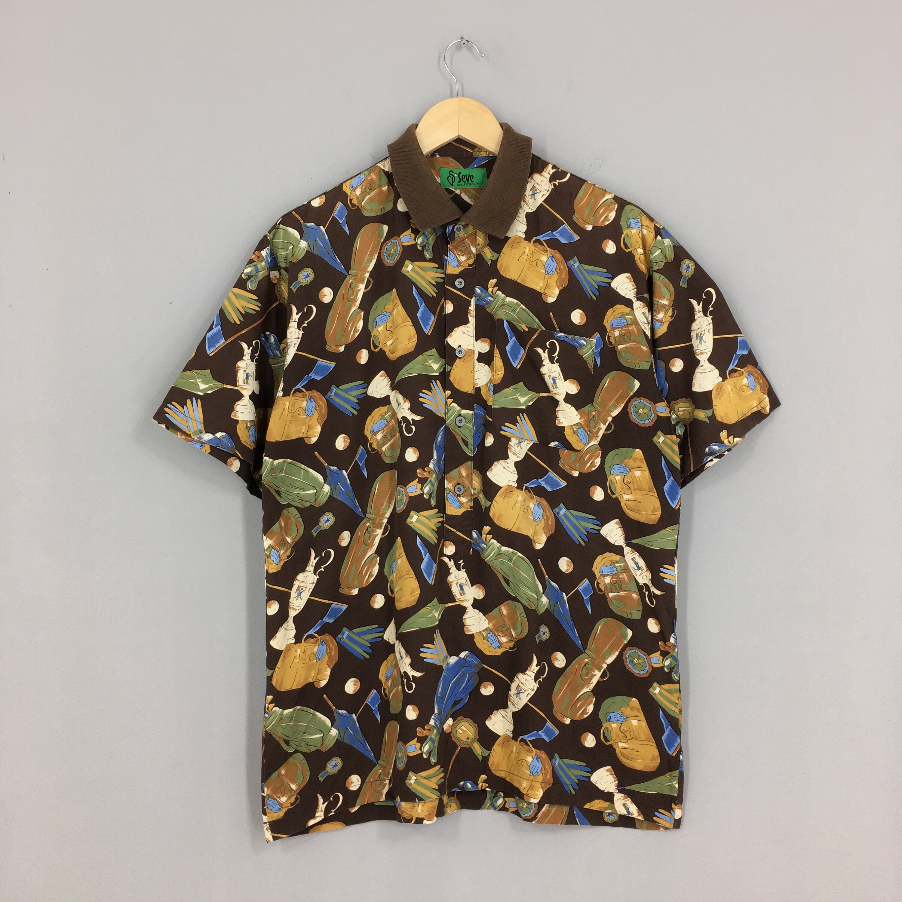Vintage Novelty Baroque Polo Shirt 