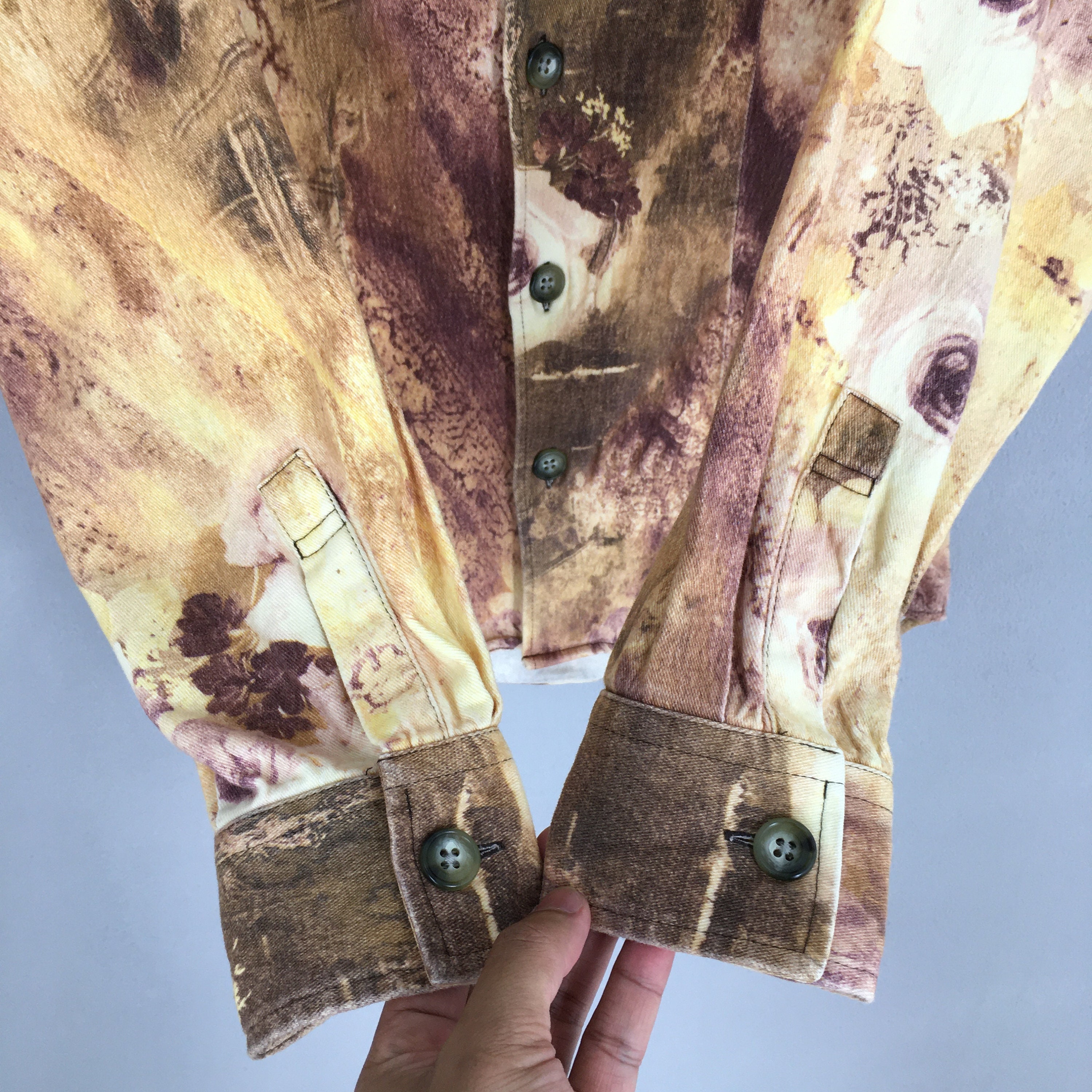 Tornado Mart Japan Brown Tie Dye Earthtone Shirt Small Tornado Mart Japan Brown Tie Dye Earthtone Shirt Small