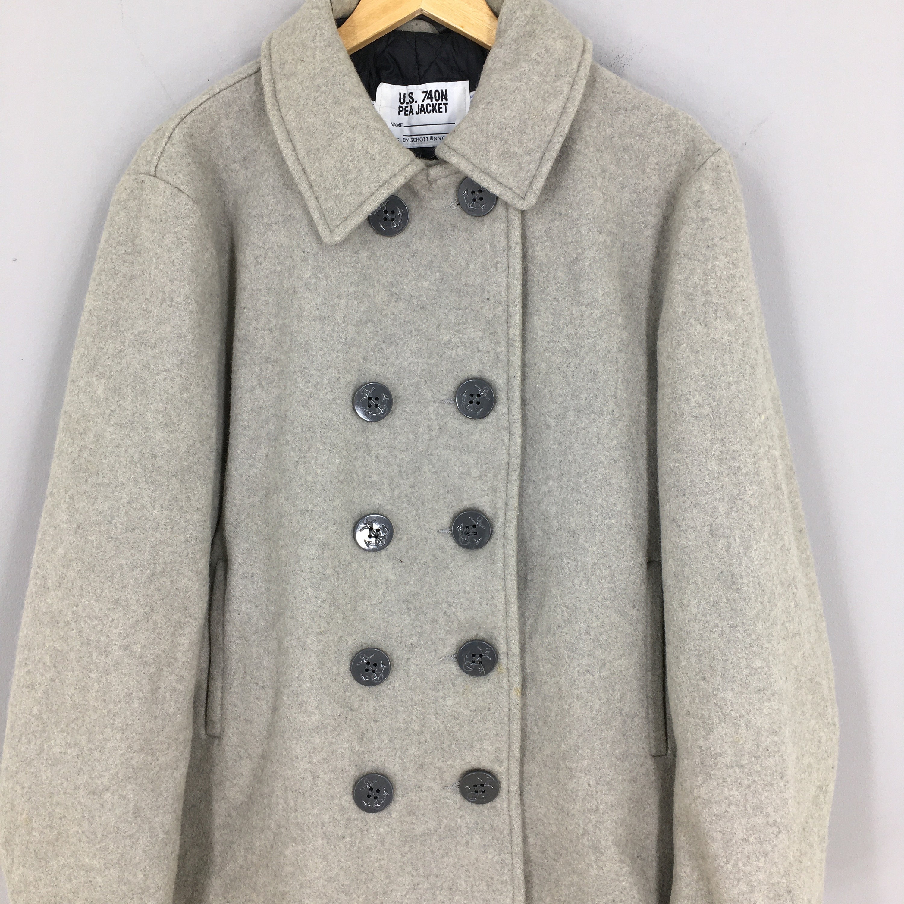 Vintage Schott Wool US 740N Pea Jacket Large Casual Schott Usa