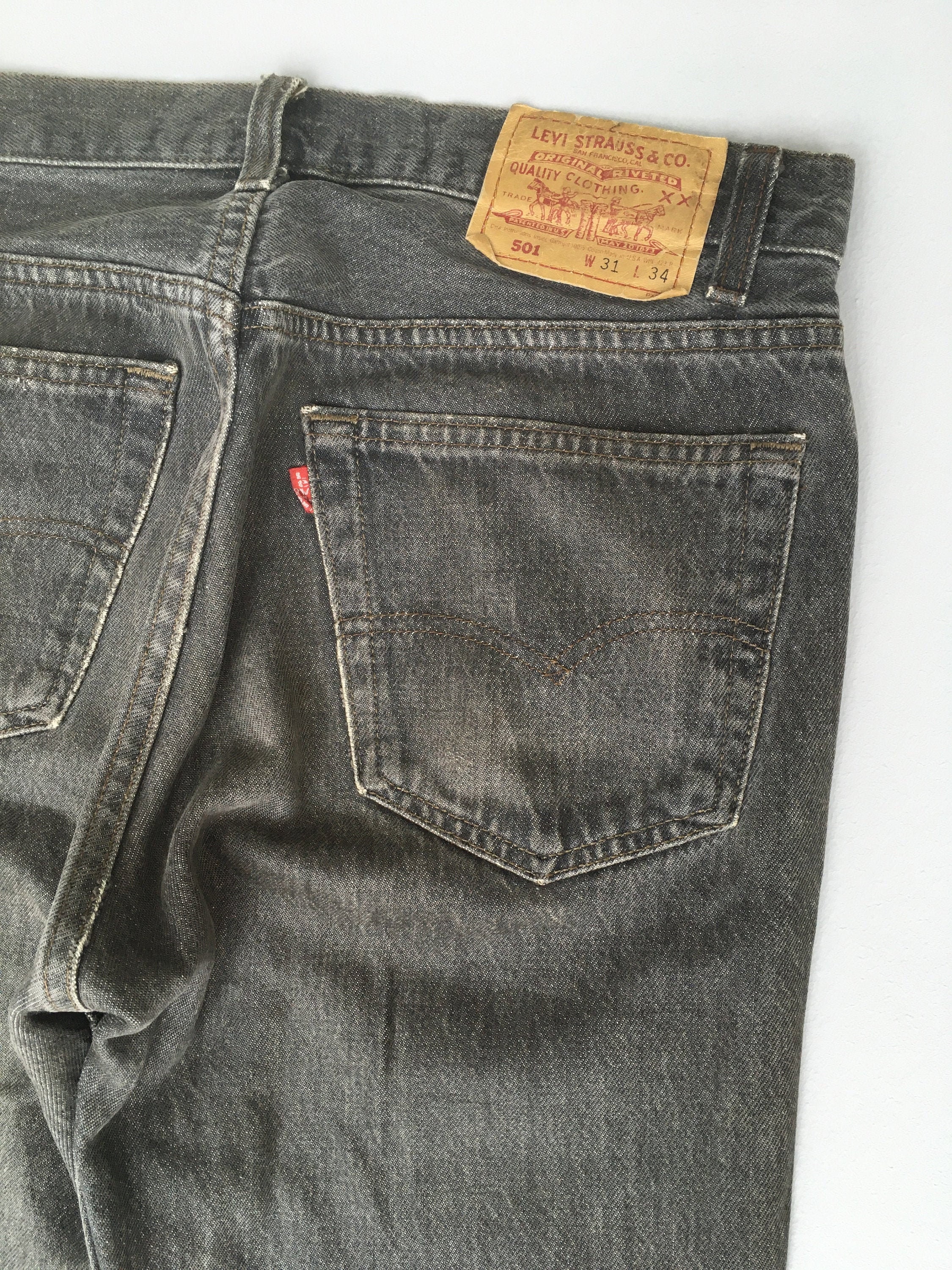 Size 30 Vintage Levis 501 Women's Black Jeans High Waisted - Etsy