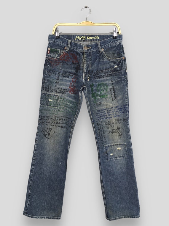 【YOURNUS】Nighting Crack Wide Denim Wide Leg Jeans – KUOSE.com