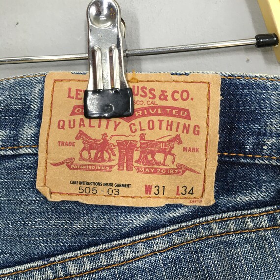 Size 33x30 Vintage Levi's 505 Slim Fit Jeans Indigo Blue