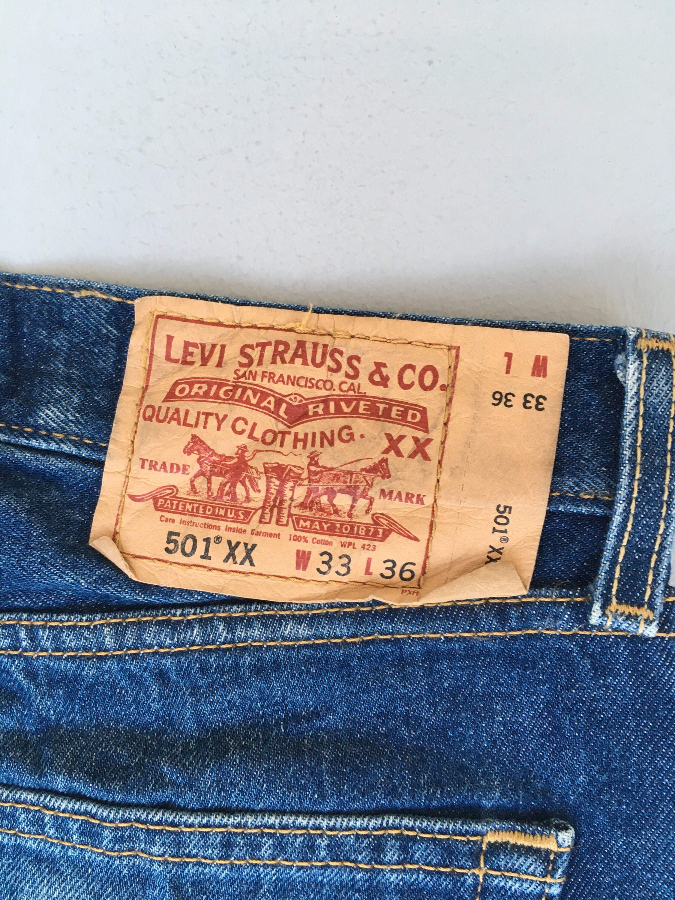 Size 32x33 Vintage Levi's 501XX Indigo Dark Blue Jeans - Etsy