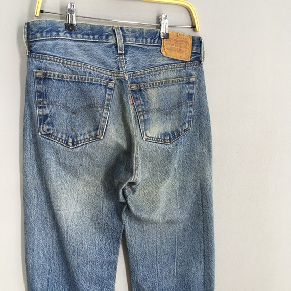 Size 30x33 Vintage 1980s Levi's 501 Distressed Ri… - image 10