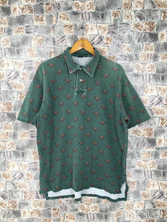 Vintage Polo Ralph Medium Green Polo Shirt Large 1