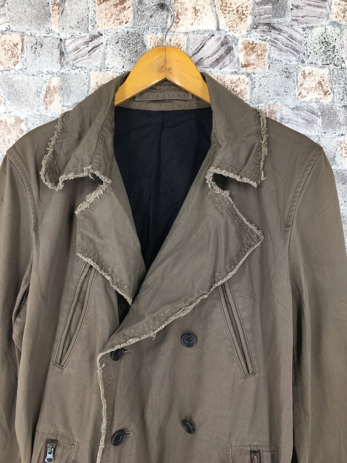 Vintage Japanese Trench Coats Jacket Large Unisex 90's | Etsy