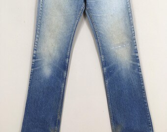 Vintage 90s Levi's 517 Bootcut Jeans: Stonewash Distressed Denim