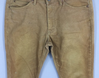 Size 32x32 Vintage Lee Riders Brown Faded Flared Jeans 90s Lee Usa