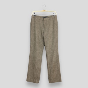 Size 28x30.5 Vintage 90s Polo Ralph Lauren Herringbone Wool Pants Ralph Lauren Tweed Pants Weaving Pattern Womenswear Trouser RL Lauren W28