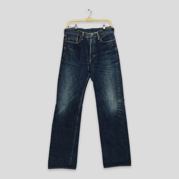 Size 31x33.5 Vintage 45rpm Japan Faded Blue Jeans… - image 1