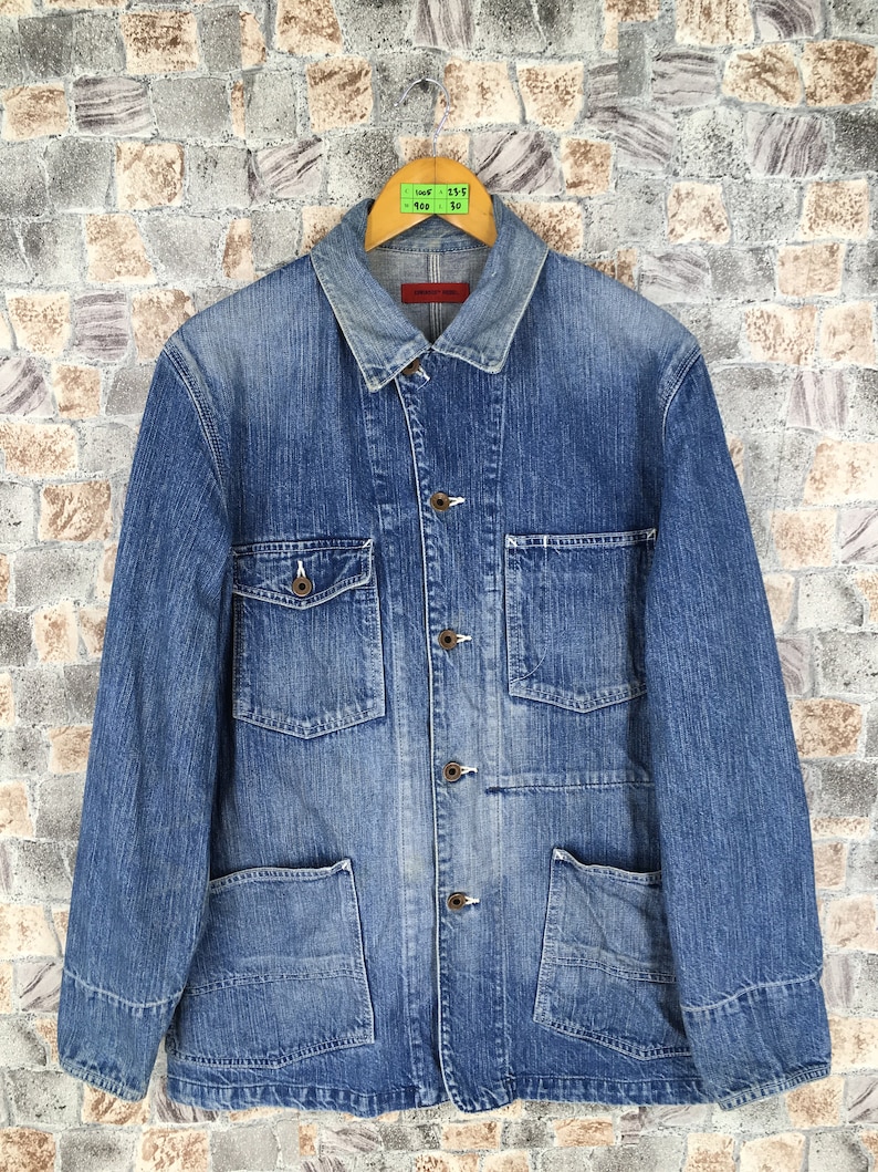 vintage 80's Edwin Jeans Jacket Large 1980s Edwin 503 image 0