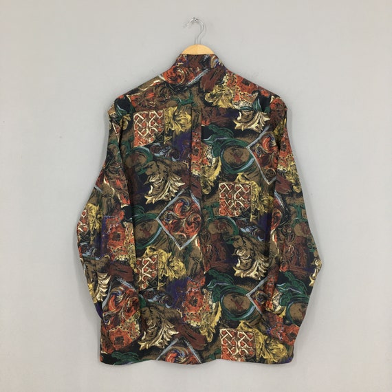 Vintage Baroque Renaissance Shirt Medium 1990s Ab… - image 9