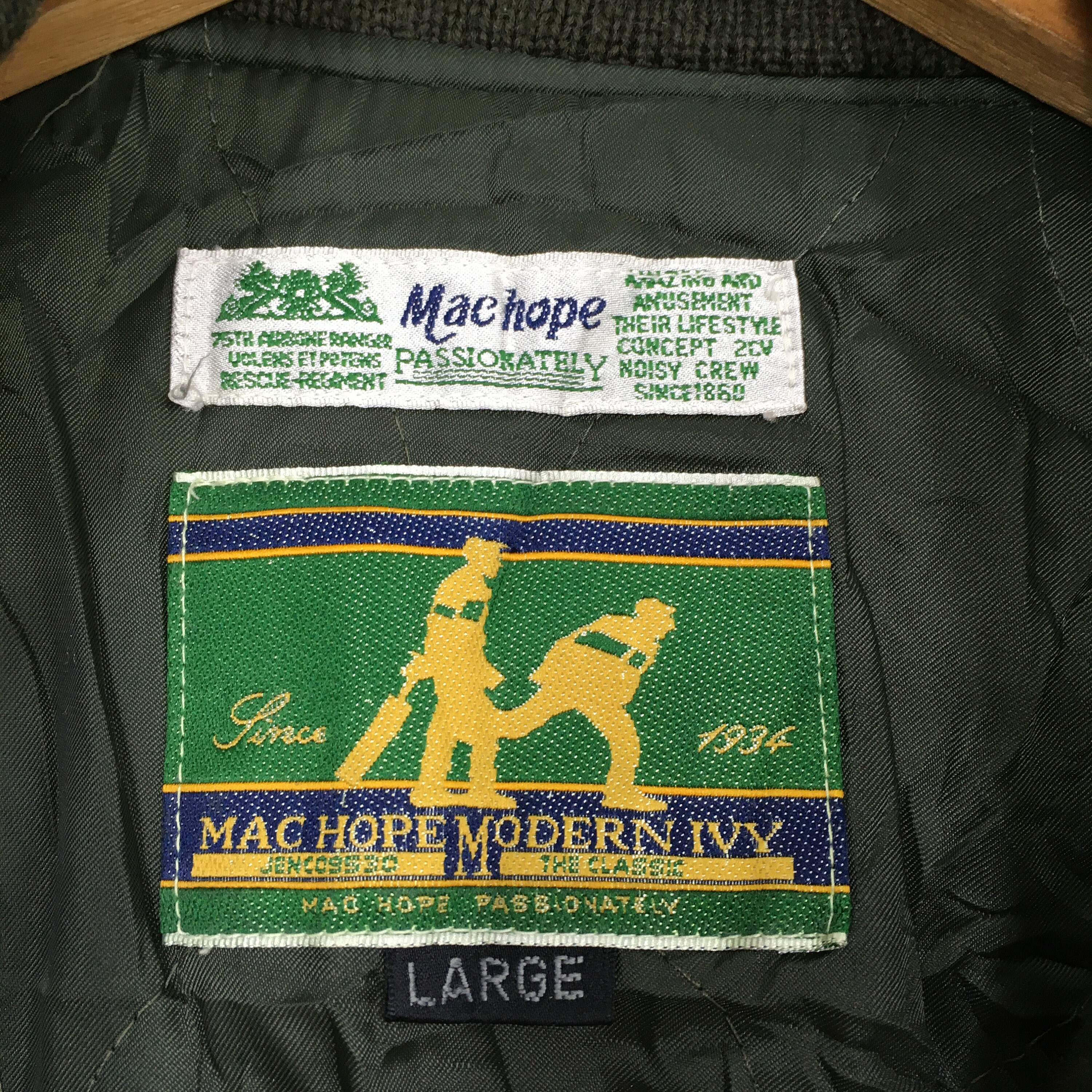 ヴィンテージ Mac Hope タイプ M-35 バーシティ ウール