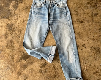Size 29x29 Vintage 1980s Levi's 501 Usa Redline Jeans Levis Faded