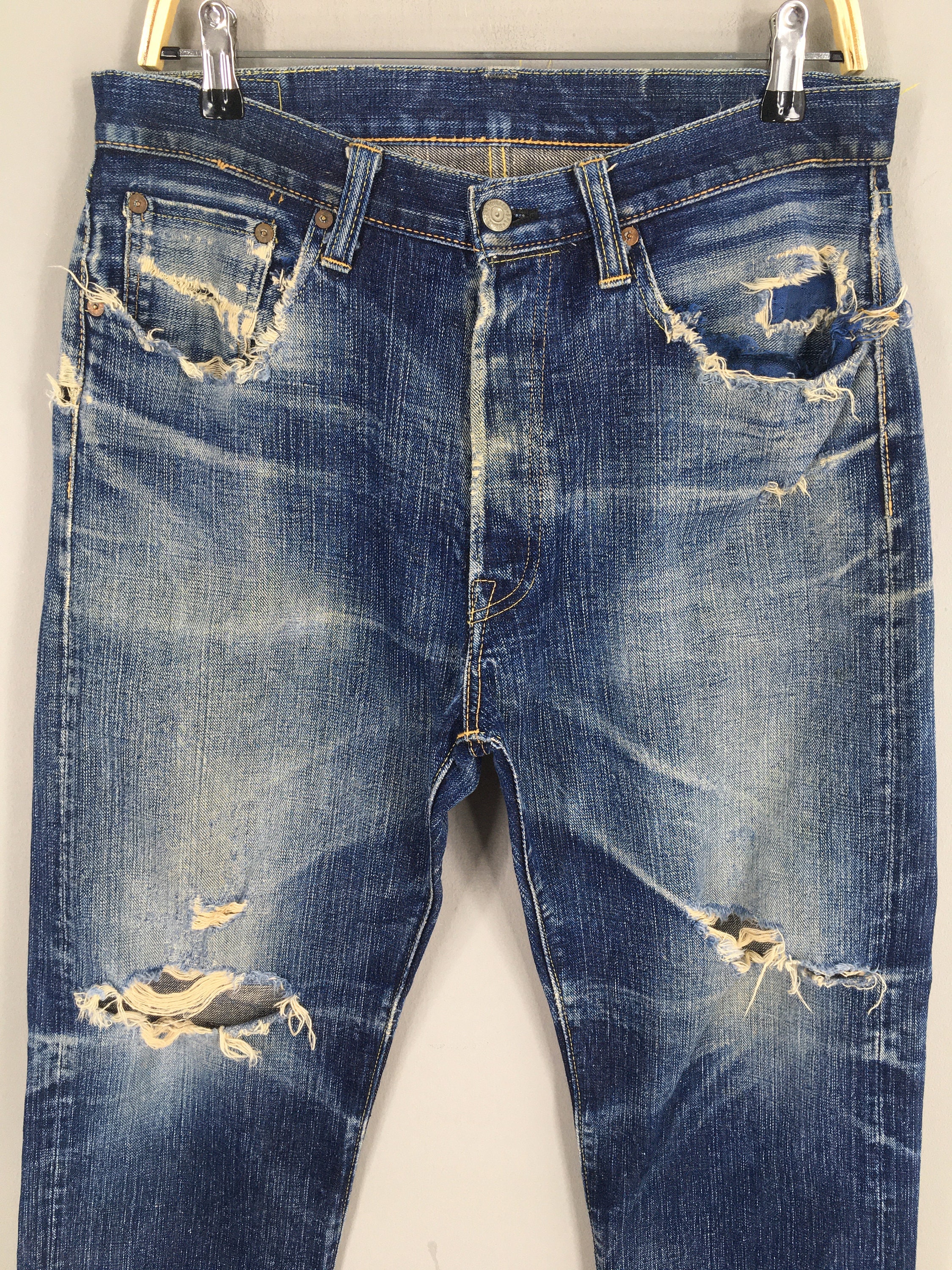 ゴ*！様 SUGARCANEジーンズW31リジット　デッドストック SUGAR CANE(シュガーケーン)復刻ジーンズ「大戦モデル」12.5oz