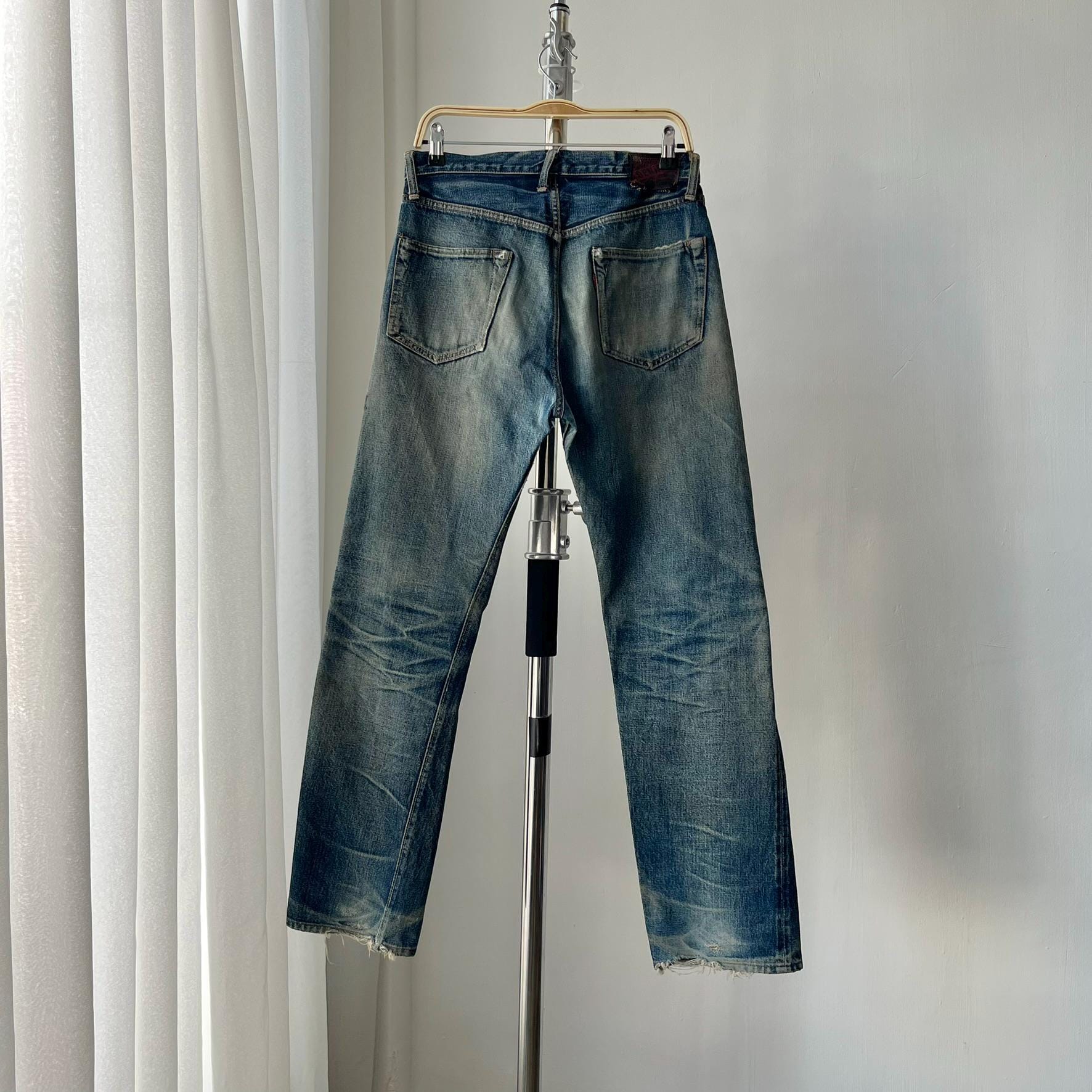 Size 29x30 Vintage 1990s Denime Japan Faded Honeycomb Selvedge