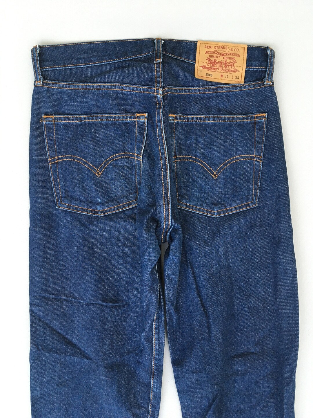 Size 30x28 Vintage Levi's 505 Regular Fit Jeans Levi's Dark Blue