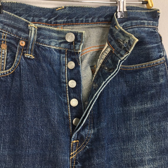 Size 31x33.5 Vintage 45rpm Japan Faded Blue Jeans… - image 5