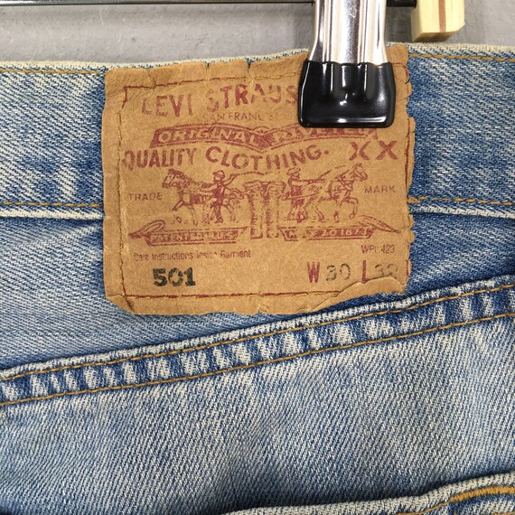 Size 29x30.5 Vintage 90s Levi's 501 Faded Blue Light Wash