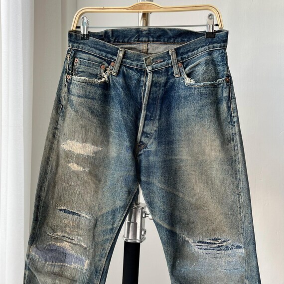 Size 29x30 Vintage 1990s Denime Japan Faded Honeycomb Selvedge