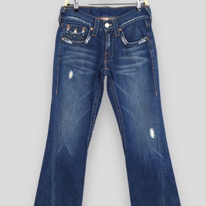 Size 30x31.5 Vintage True Religion Women&#39;s Bootcut Denim Y2K True Religion Joey Low Rise Flared Jean Streetwear True Religion Wide Leg Pants